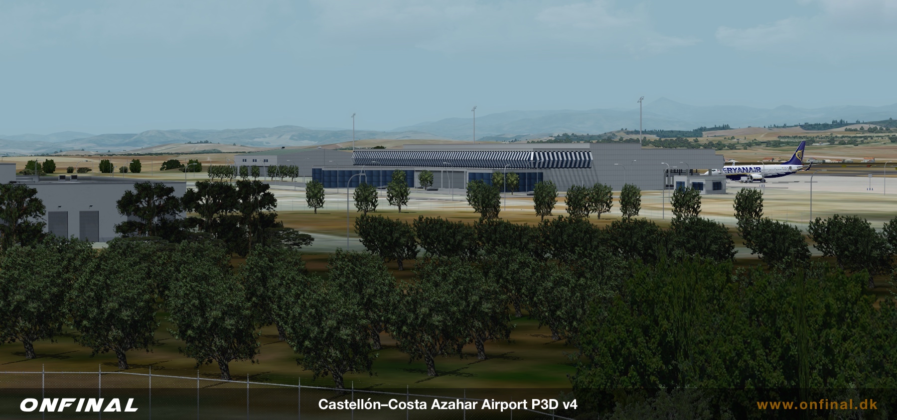 Castellon Airport LECH Overview Back Scenery Prepar3d P3D FSX