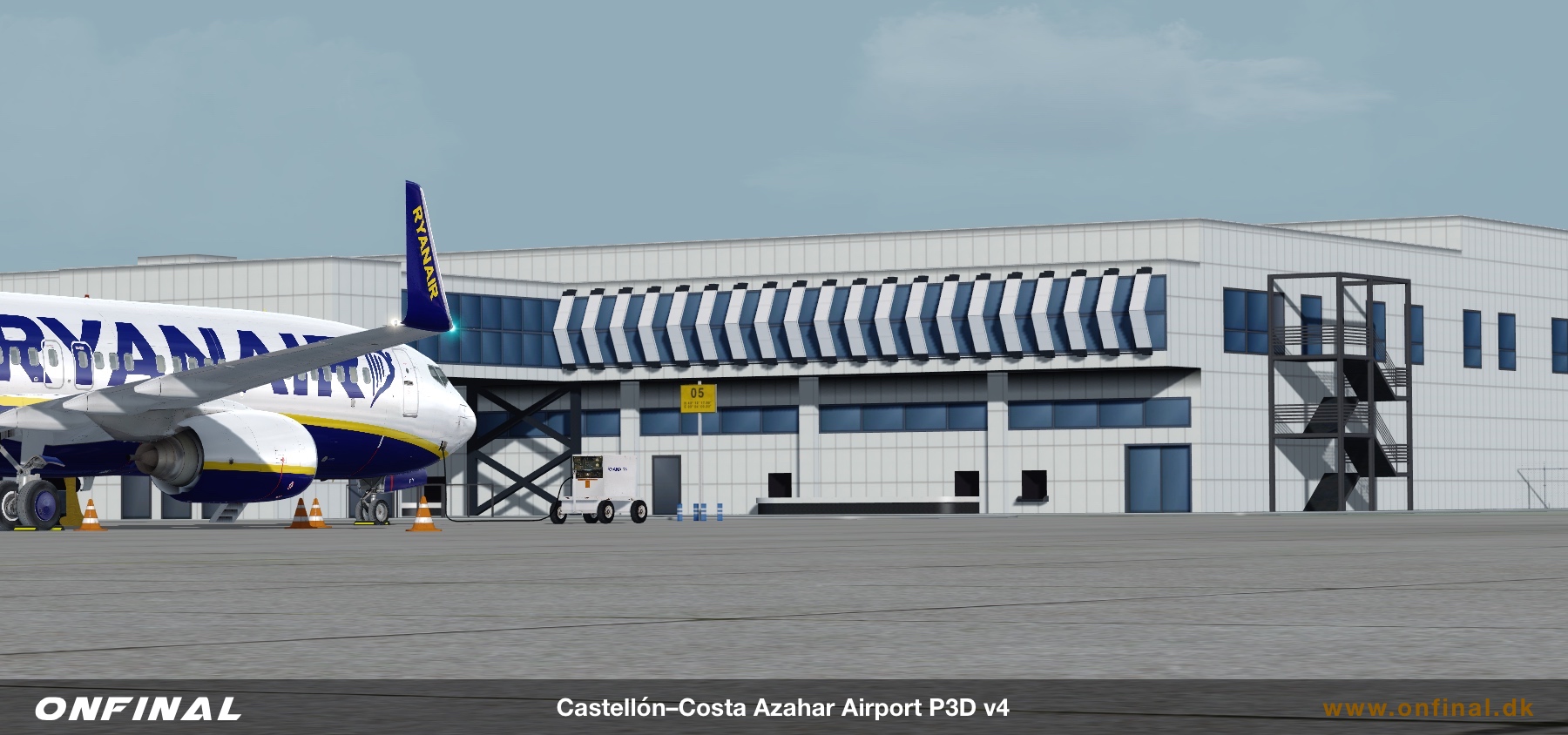 Castellon Airport LECH Terminal Airside Ryanair Scenery Prepar3d P3D FSX