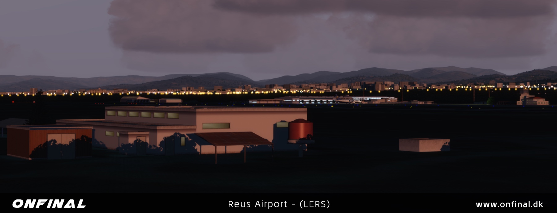 Reus Airport LERS Overview Night P3D Scenery